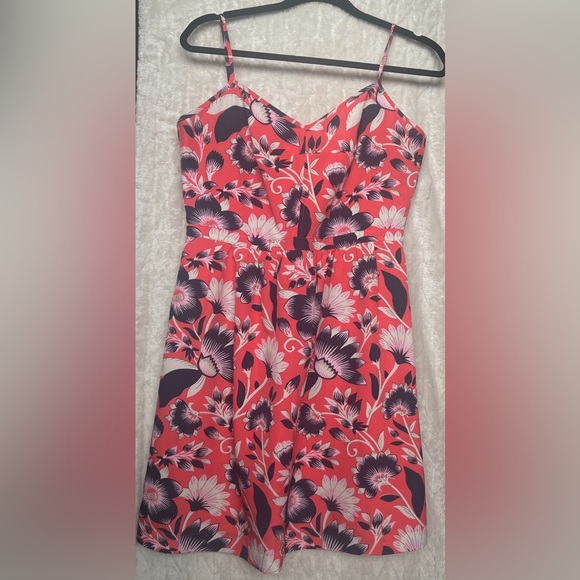 J. Crew Coral Floral Tropical Dress - Picture 4 of 6